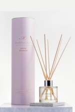 Marmalade of London Luxury Reed Diffuser - Peony Blossom scent in light pink packaging