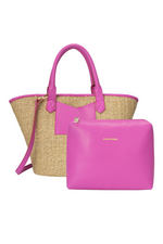 An image of the Every Other Large Twin Tote Bag in the colour Fuchsia.