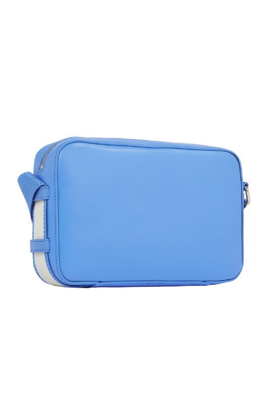 An image of the Tommy Hilfiger Iconic TH Monogram Small Camera Bag in the colour Blue Spell.