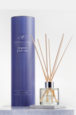 Marmalade of London Luxury Reed Diffuser - Bergamot & Soft Rose scent in purple packaging