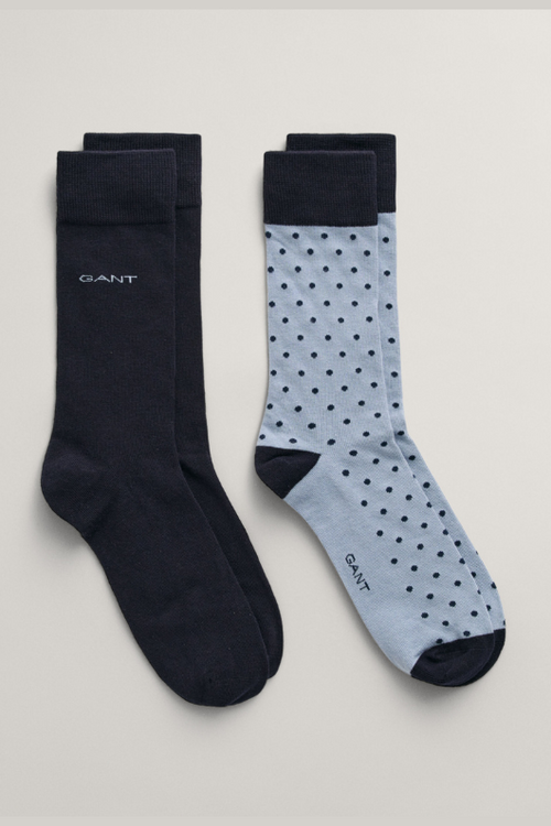 Dot & Solid Socks 2 Pack