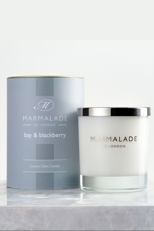 Marmalade of London Luxury Glass Candle - Bay & Blackberry scent - 230g