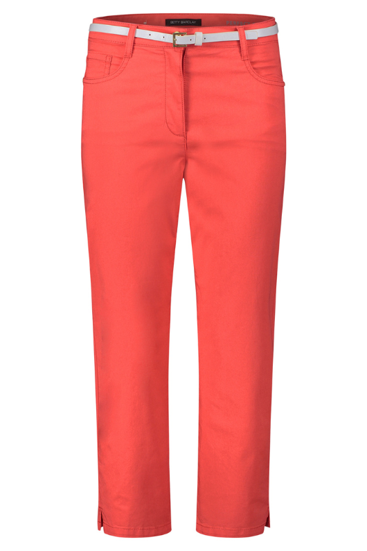 An image of the Betty Barclay Slim Fit Trousers in the colour Cayenne.