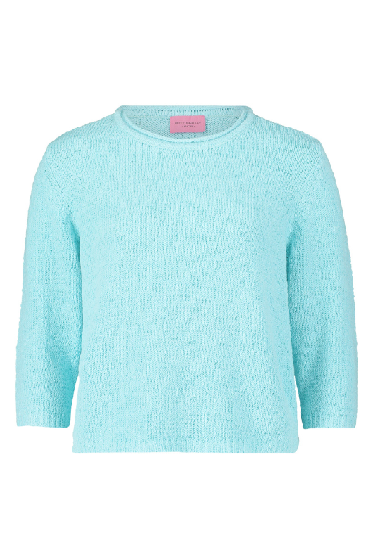 An image of the Betty Barclay Chunky Knit Jumper in the colour Angel Blue.