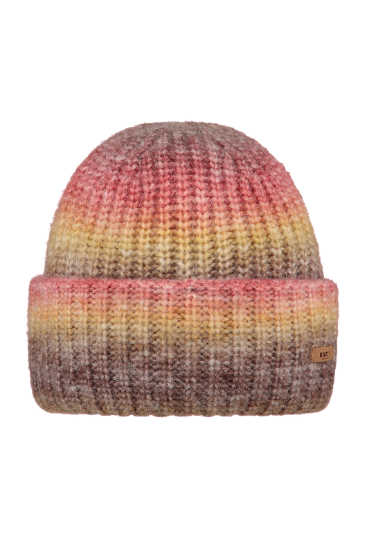 An image of the Barts Vreya Beanie in the colour Burnt Red.