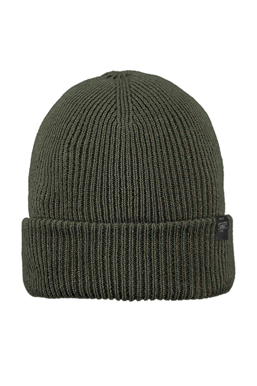 An image of the Barts Men's Kinabalu Beanie in the colour Army.