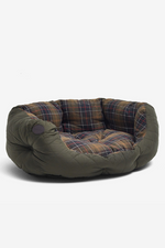 An image of the Barbour Quilted Dog Bed 30 inches in the colour Olive.