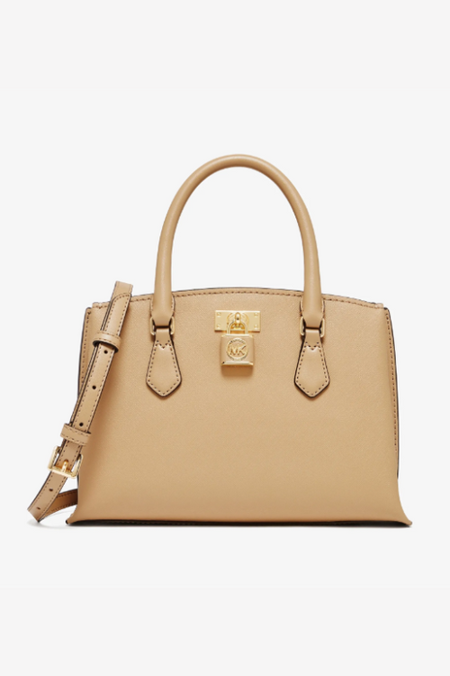 An image of the Michael Kors Ruby Handbag in the colour Camel.
