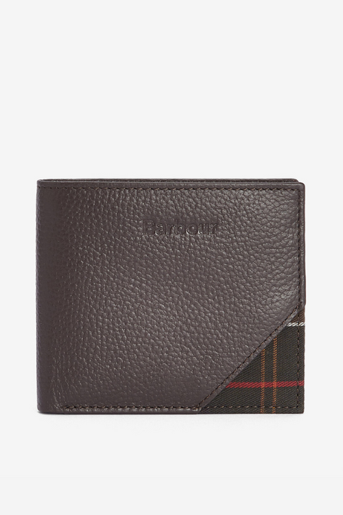 An image of the Barbour Tabert Leather Wallet in the colour Chocolate Brown.