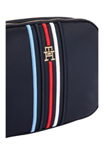 An image of the Tommy Hilfiger Small Multi-Colour Stripe Crossover Bag in the colour Space Blue.