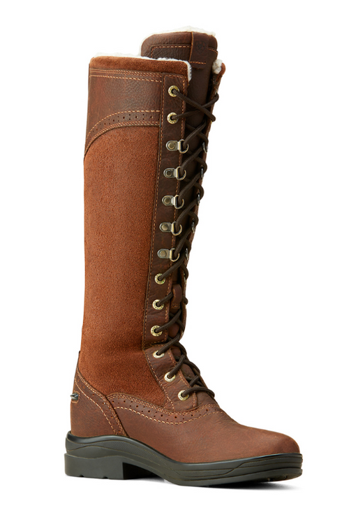 An image of the Ariat Wythburn Tall Waterproof Boot in the colour Dark Brown.