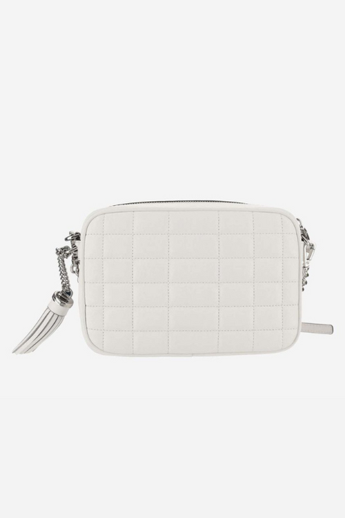 An image of the Michael Kors Crossbody Camera Bag in the colour Optic White.