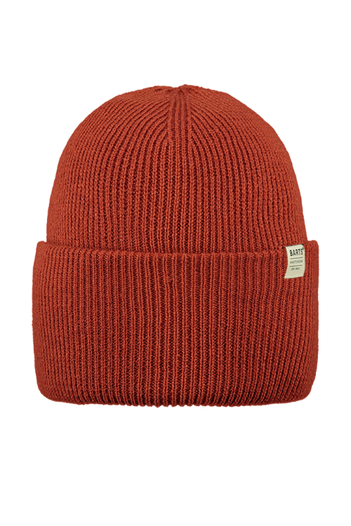 An image of the Barts Haveno Beanie in the colour Rust.