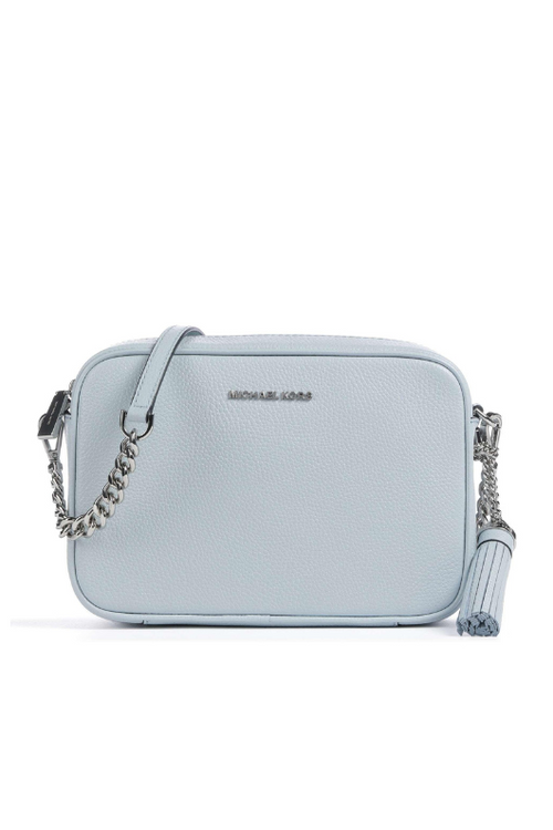 An image of the Michael Kors Jet Set Crossbody Bag in the colour Pale Ocean.