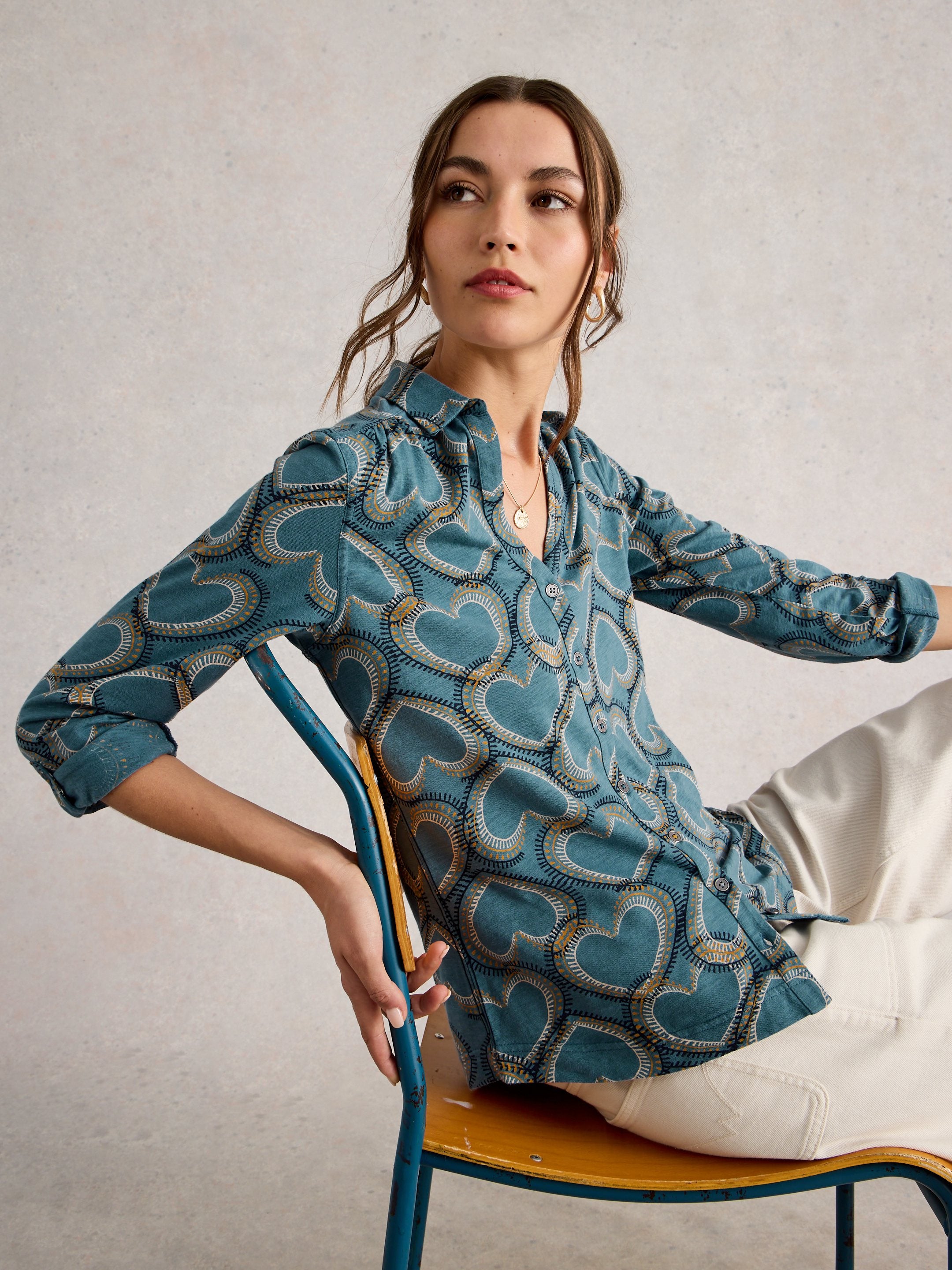 An image of the White Stuff Annie Jersey Shirt