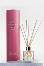 Marmalade of London Luxury Reed Diffuser 100ml - Rhubarb & Peony scent in red packaging
