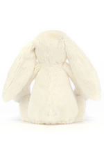 Jellycat Blossom Cream Bunny Original - Medium. A medium sized bashful bunny with cream fur and floral print ears and feet.
