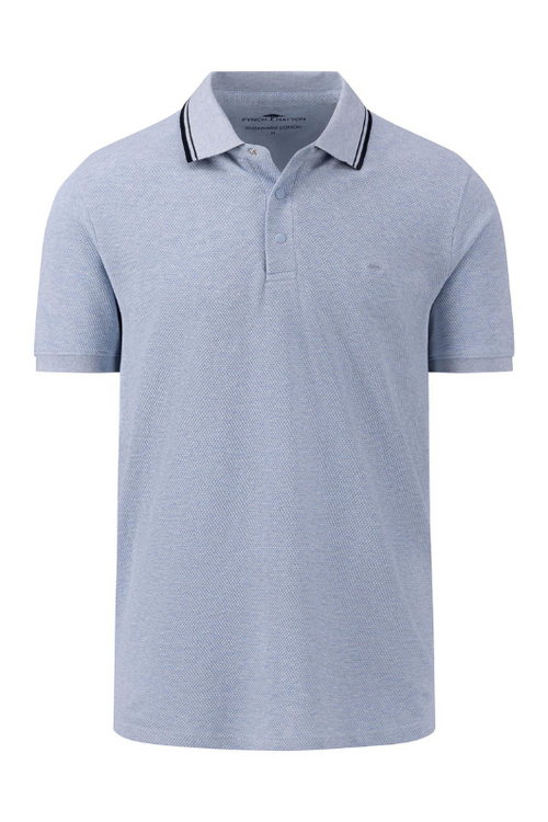 Fynch-Hatton Short Sleeve Polo. A casual fit polo with short sleeves, logo embroidery, and collar detail. Colour style is Summer Breeze.