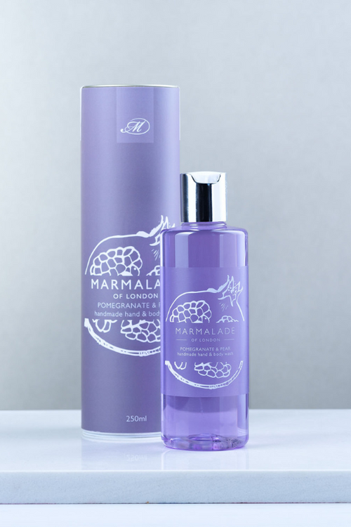 Marmalade of London Hand & Body Wash 250ml - Pomegranate & Pear scent in purple packaging
