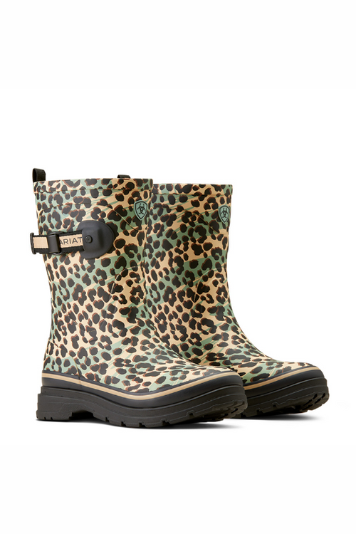 An image of the Ariat Kelmarsh Mid Rubber Boot in the colour Leopard Camo.