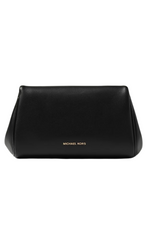 An image of the Michael Kors Leather Verona Crossbody Bag in the colour Black.