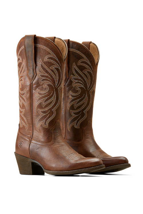 An image of the Ariat Heritage J Toe Stretch Fit Boot in the colour Sassy Brown.