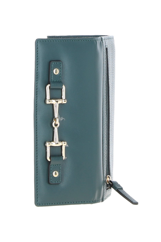 An image of the Leather Purse by Ashwood Leather in colour green.