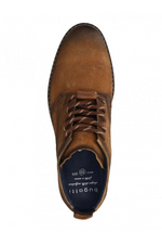 An image of the Bugatti Marcello Leather Lace-Up Boots in the colour Cognac.