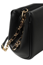 An image of the Michael Kors Leather Verona Crossbody Bag in the colour Black.