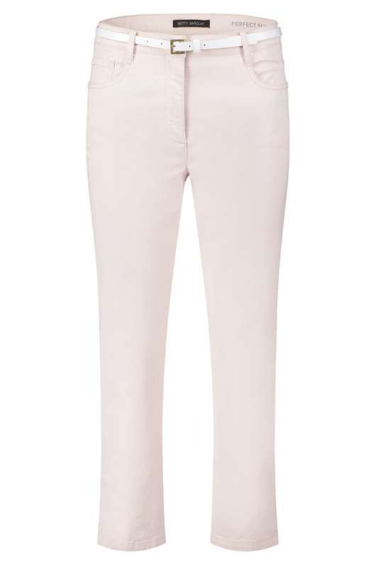 An image of the Betty Barclay Slim Fit Trousers in the colour Light Rose.