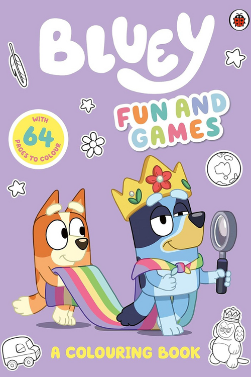 An image of the Bluey Fun and Games: A Colouring Book.