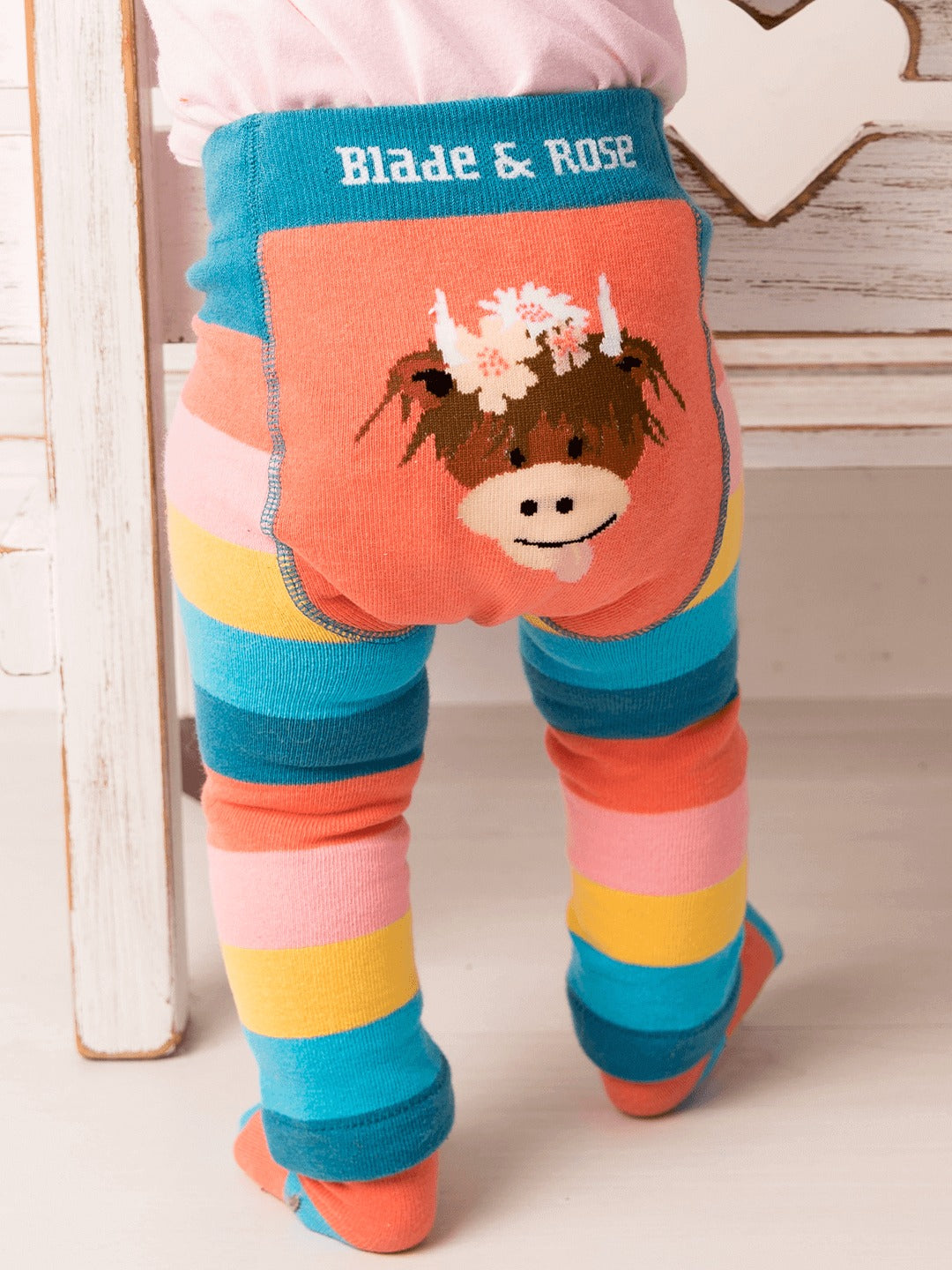 An image of the Blade & Rose Bonnie Highland Cow Leggings
