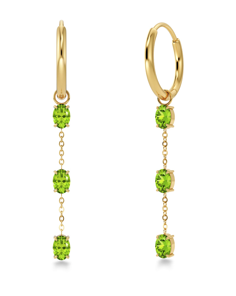An image of the Edblad Misty Hoops Green Gold