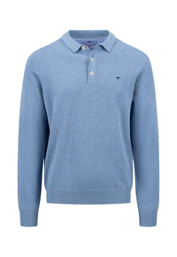 An image of the Fynch-Hatton Long Sleeve Superfine Polo