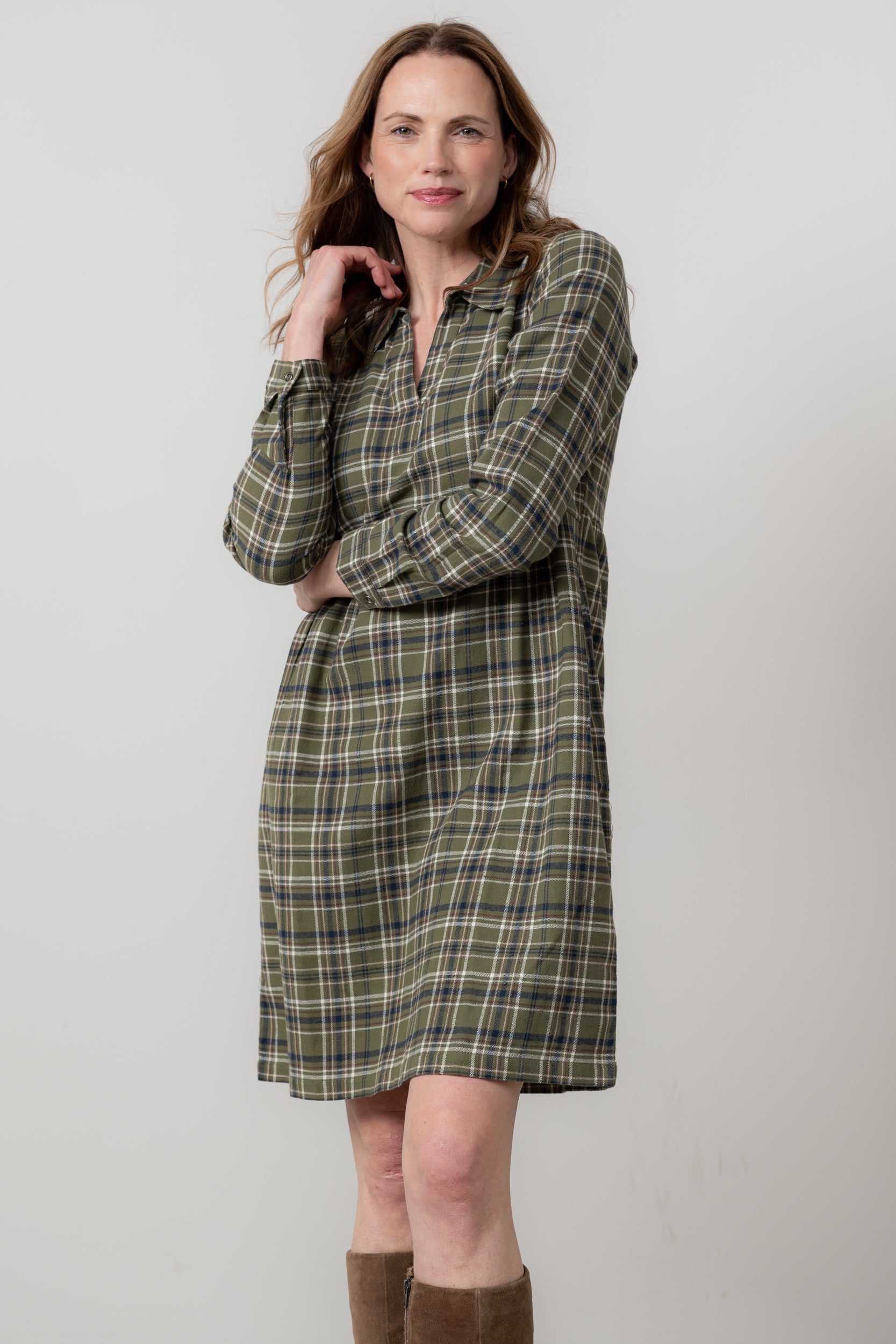 An image of the Lily & Me Emma Dress Multi Check
