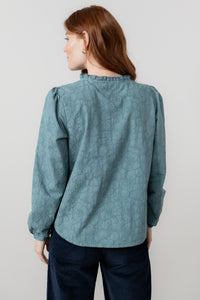 An image of the Lily & Me Emily Blouse Plain Jacquard