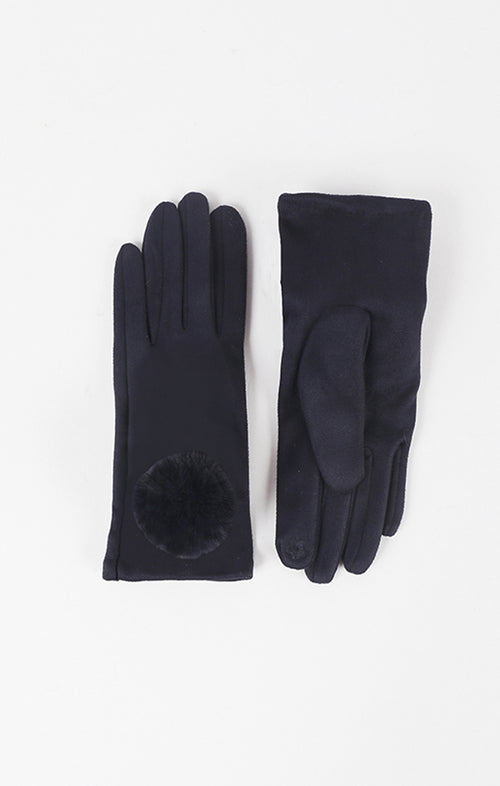 An image of the Pia Rossini Women's Gloves in the colour Navy.