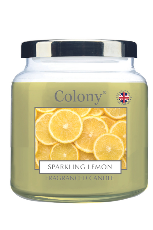 Wax Lyrical Medium Jar Candle in the scent Sparkling Lemon.