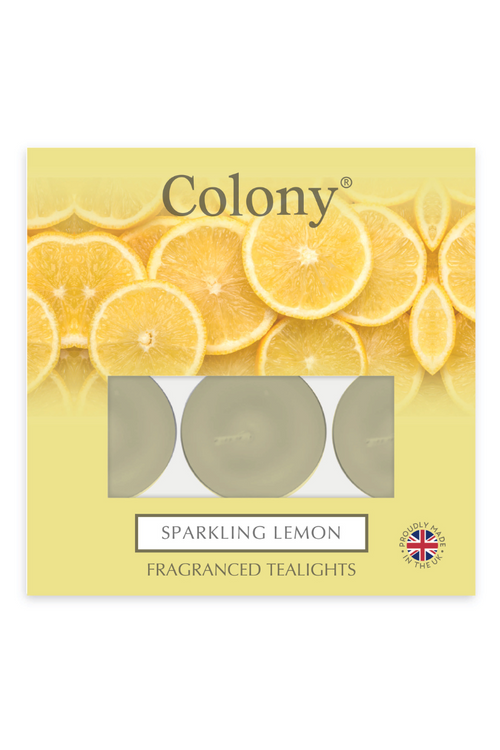 Wax Lyrical Tealights. A pack of 9 Sparkling Lemon Scented Tealights.