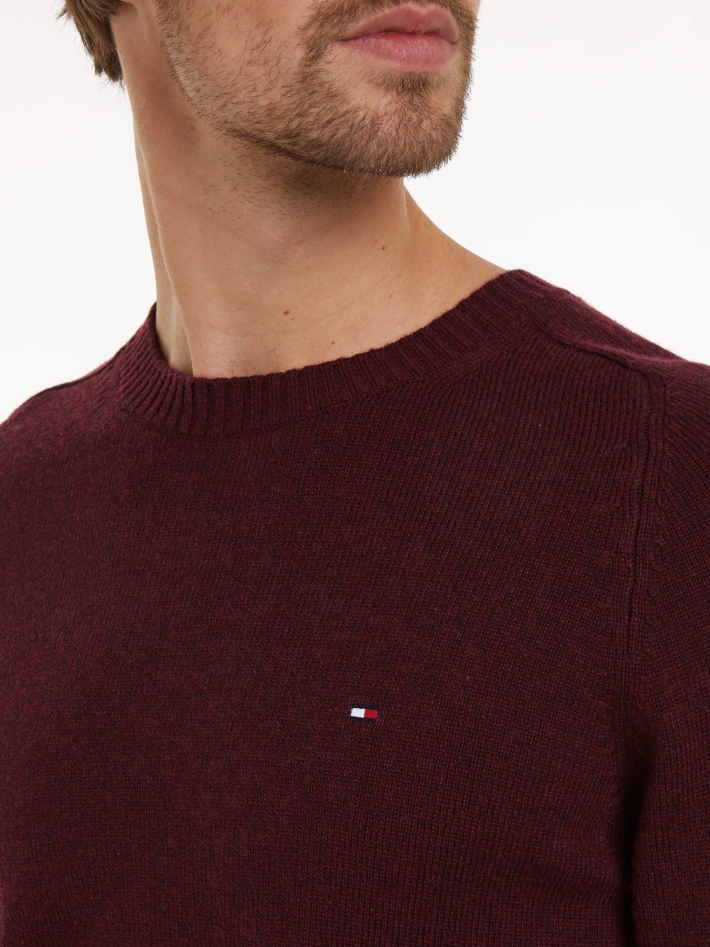 An image of the Tommy Hilfiger Pure Wool Crew Neck Jumper
