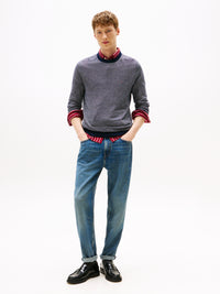 An image of the Tommy Hilfiger Herringbone Knit Jumper With Cashmere