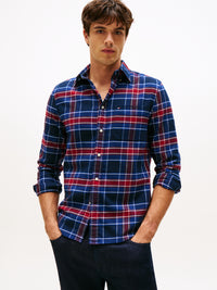 An image of the Tommy Hilfiger Hero Flannel Tartan Check Shirt
