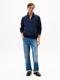 An image of the Tommy Hilfiger Logo Quarter-Zip Sweatshirt