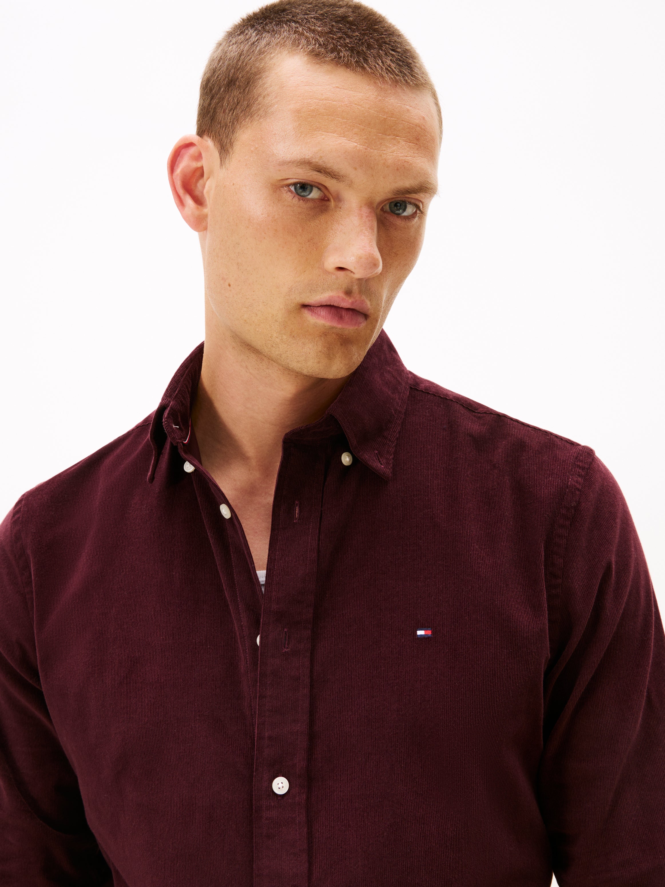 An image of the Tommy Hilfiger Solid Corduroy Shirt