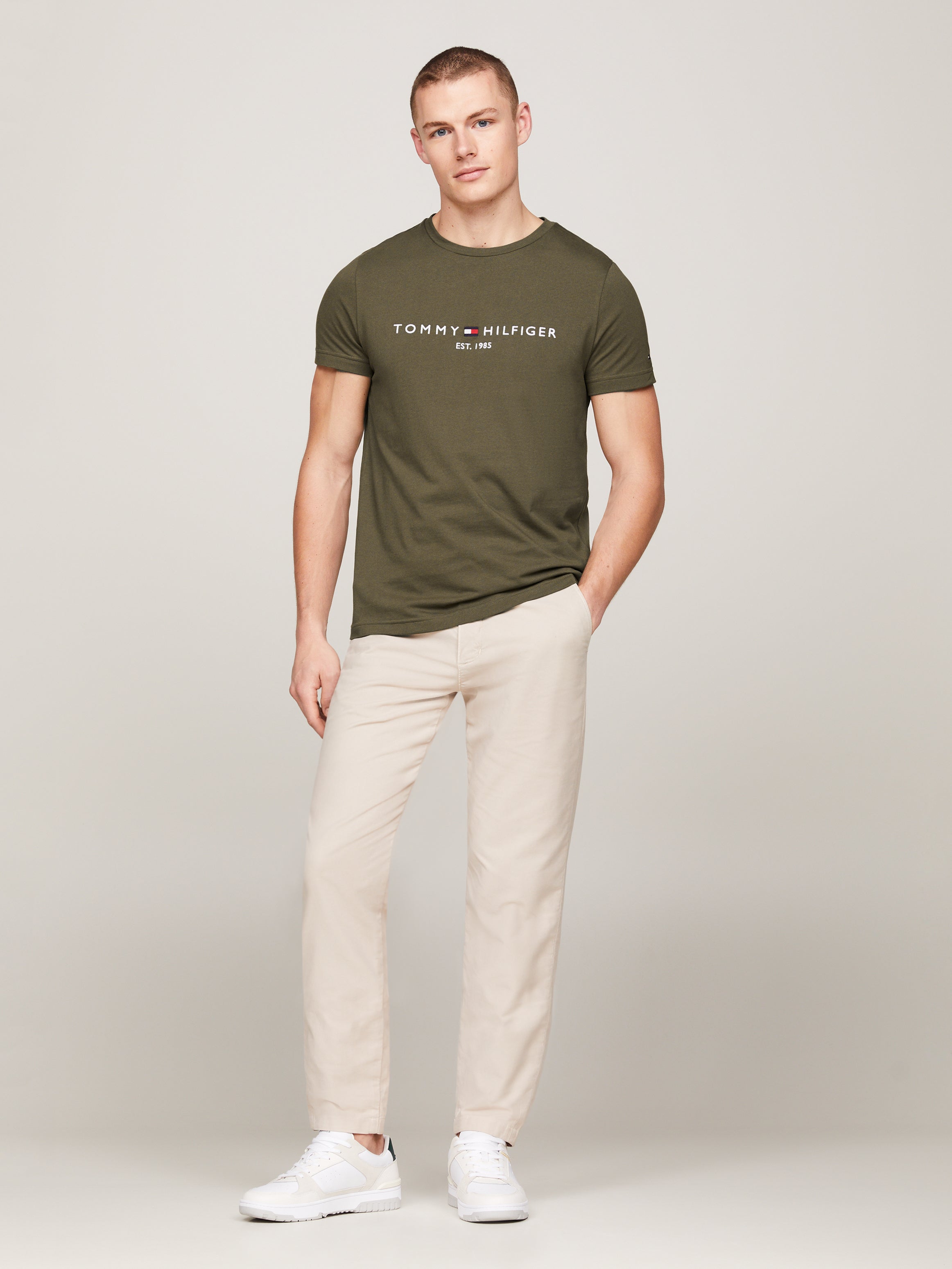 An image of the Tommy Hilfiger Logo Embroidery Slim Fit T-Shirt