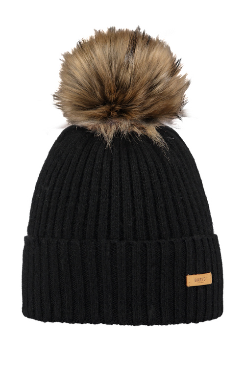 An image of the Barts Augusti Beanie in the colour Black.