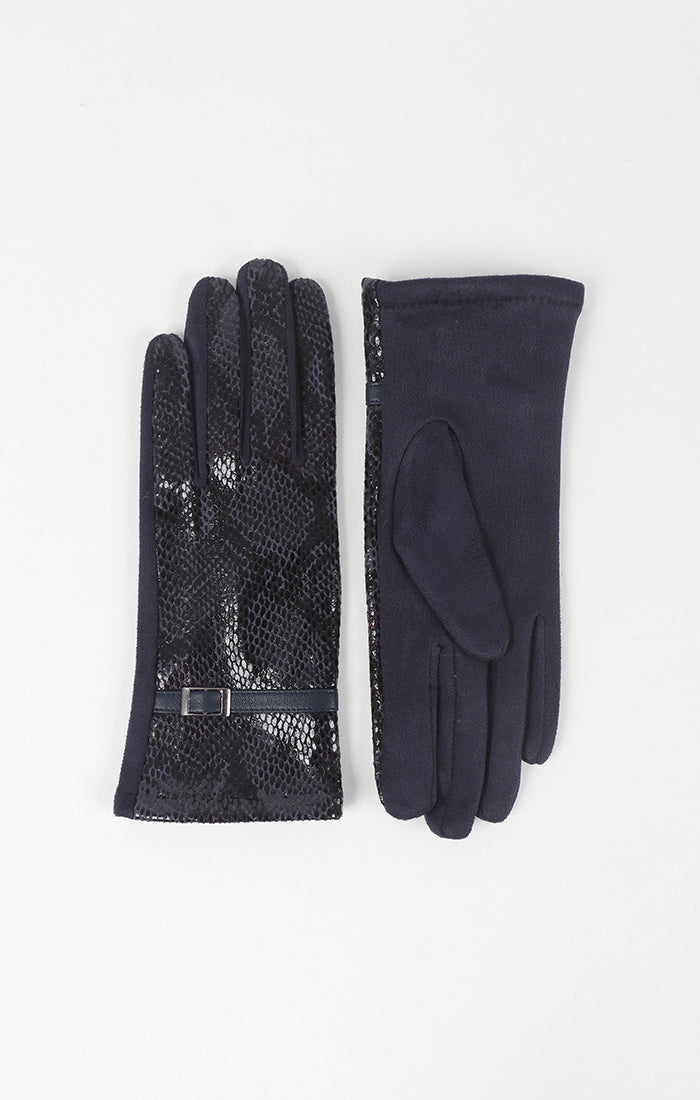An image of the Pia Rossini Vivienne Gloves in the colour Navy.