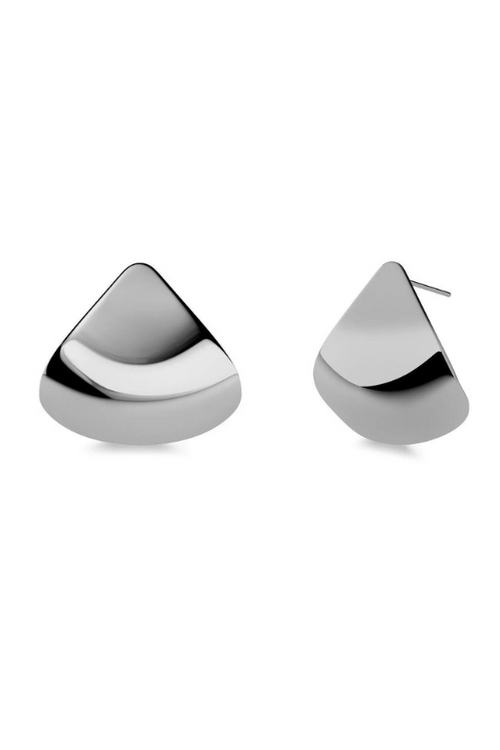 Edblad Melrose Studs. A pair of stainless steel statement earrings in a unique shape.