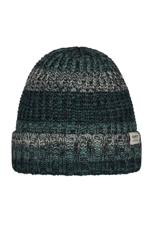 An image of the Barts Kids Akotan Beanie in the colour Bottle Green.