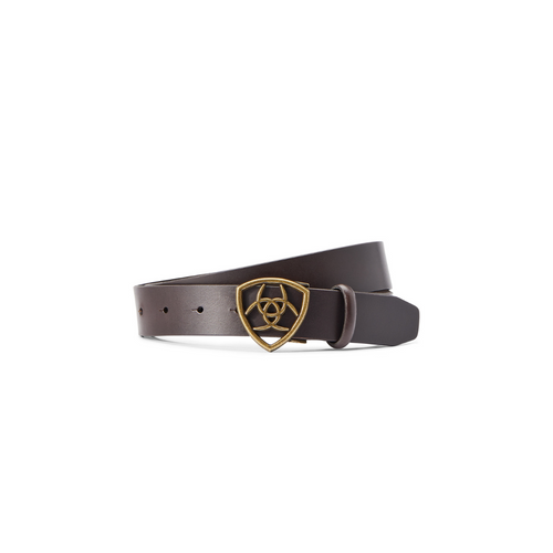 An image of the Ariat The Shield Belt in the colour Cocoa.